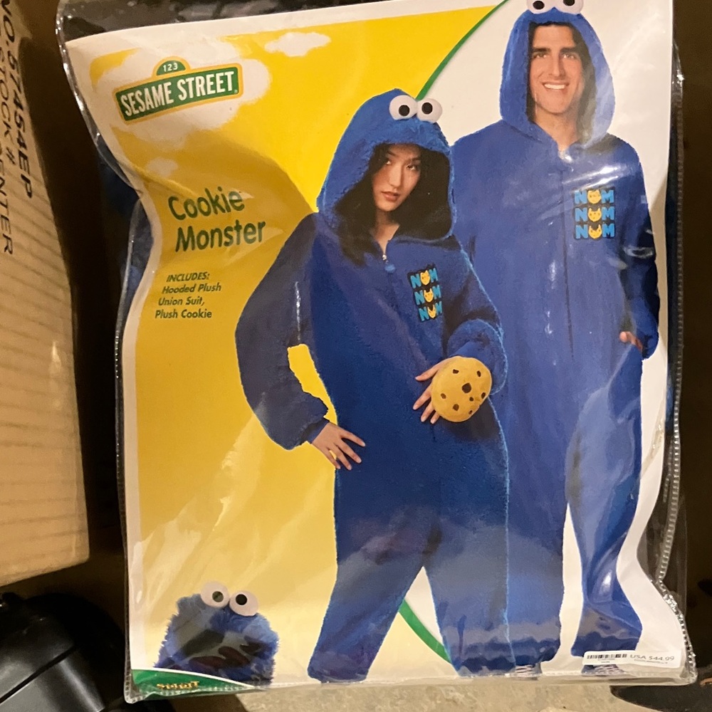 Sesame Street Cookie Monster Kids Costume - Vibrant Blue